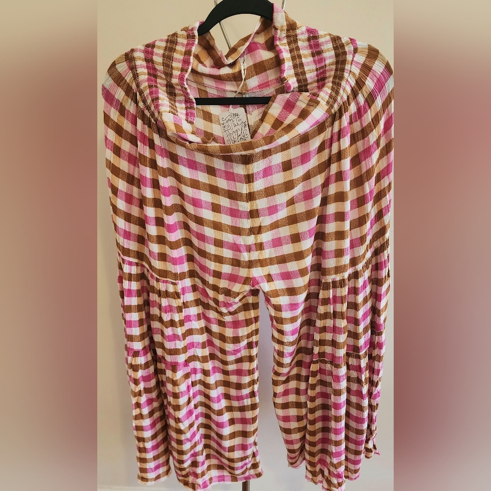 Plaid Checkered Culottes Pants - Picture 2 of 2